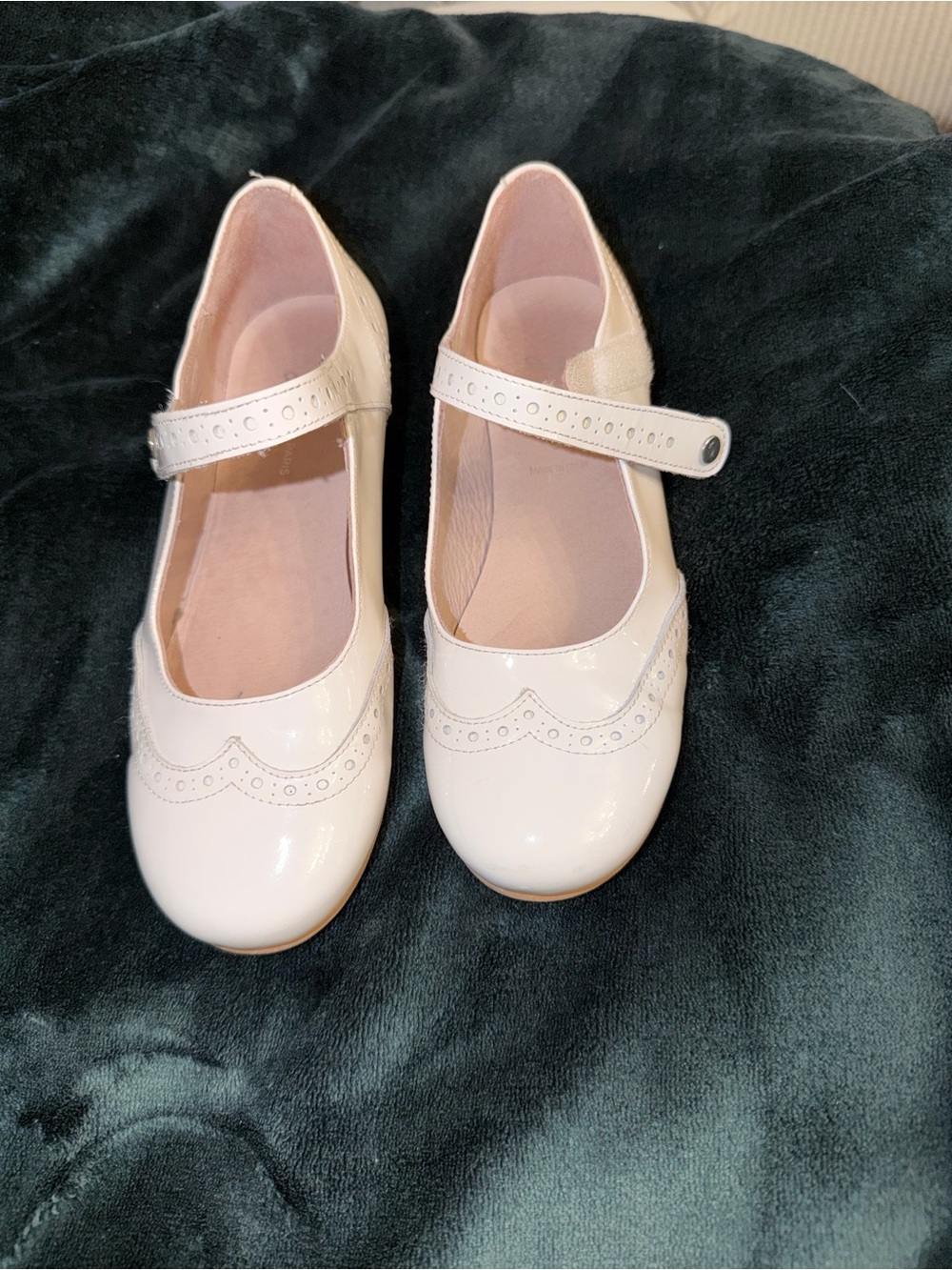 Jacadi Girls' Patent Mary Jane Shoes in white